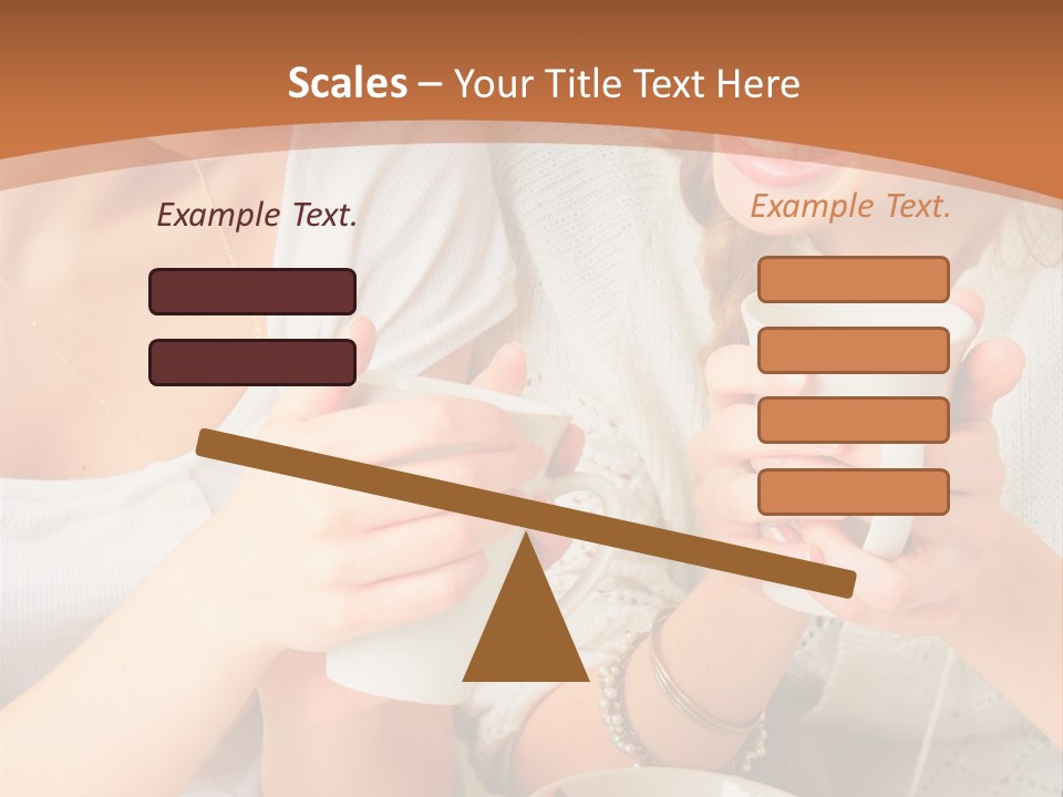 Woman Mugs Friendly PowerPoint Template