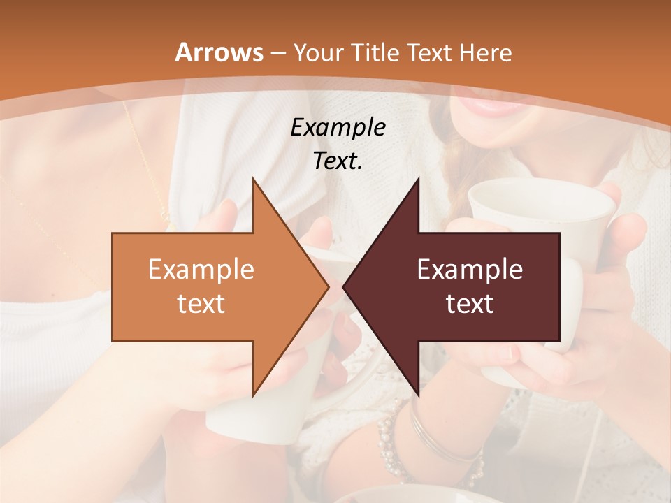 Woman Mugs Friendly PowerPoint Template
