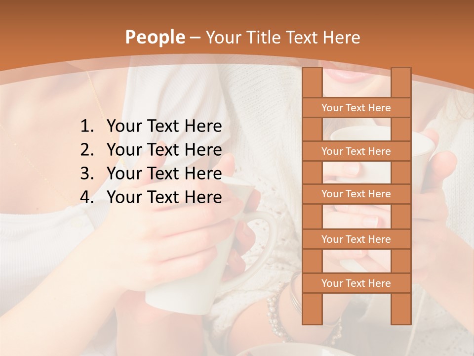 Woman Mugs Friendly PowerPoint Template