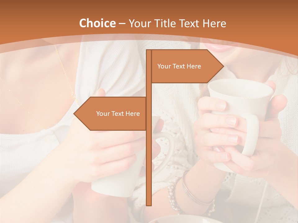 Woman Mugs Friendly PowerPoint Template