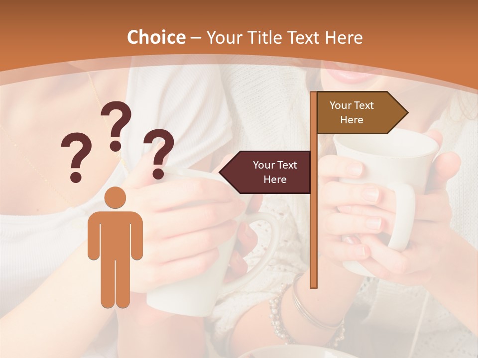 Woman Mugs Friendly PowerPoint Template