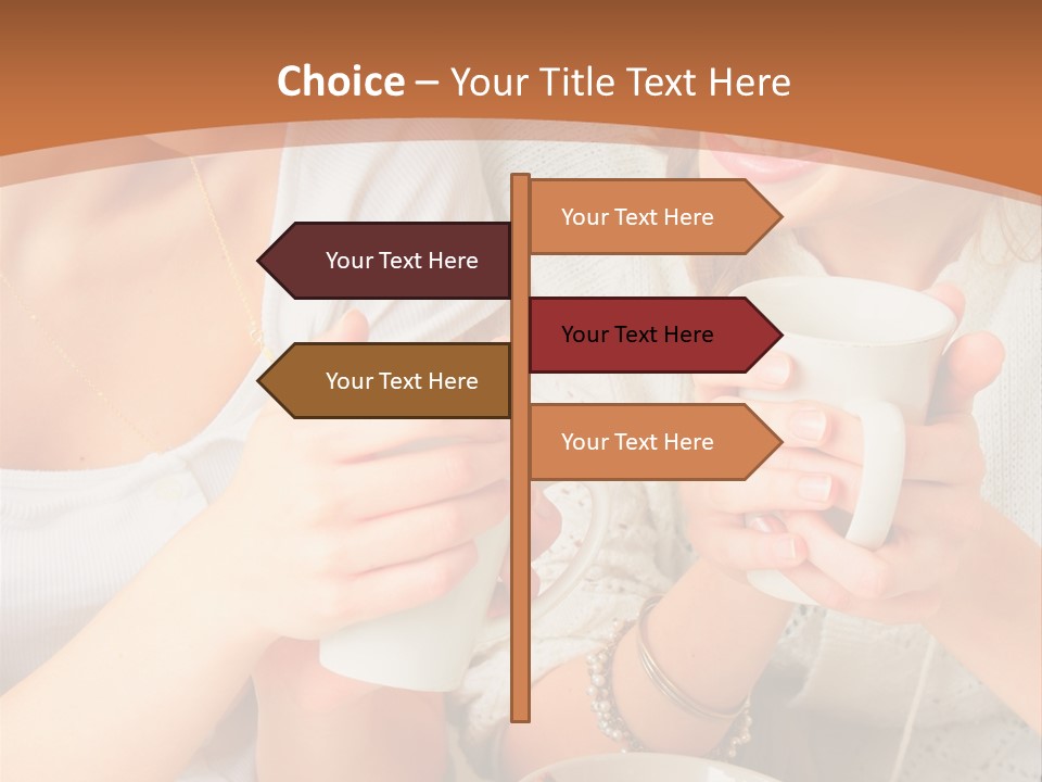 Woman Mugs Friendly PowerPoint Template
