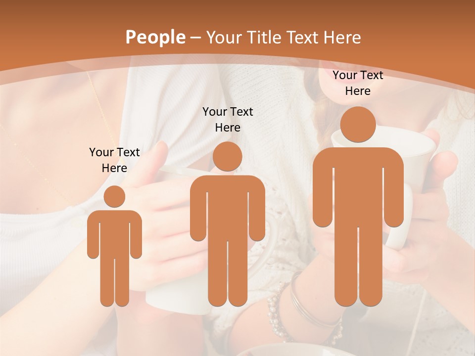 Woman Mugs Friendly PowerPoint Template