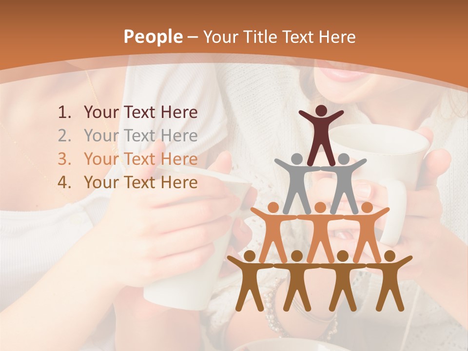 Woman Mugs Friendly PowerPoint Template