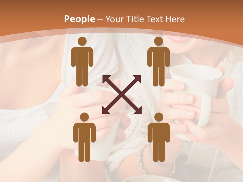Woman Mugs Friendly PowerPoint Template