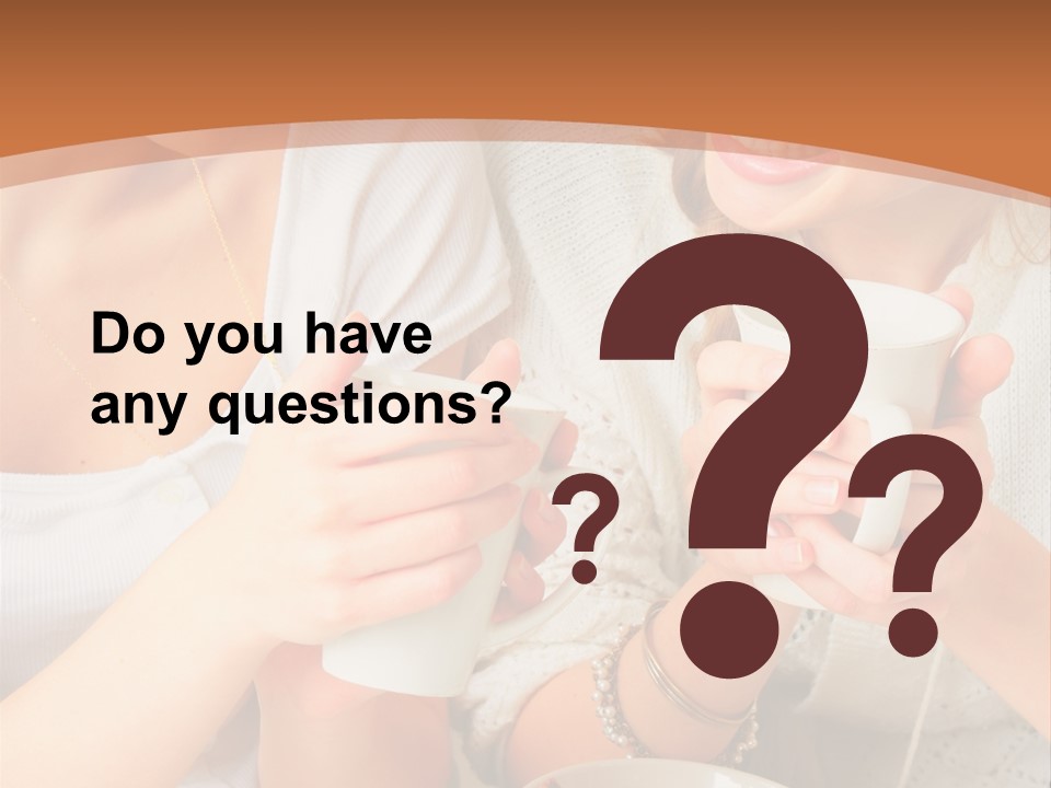 Woman Mugs Friendly PowerPoint Template