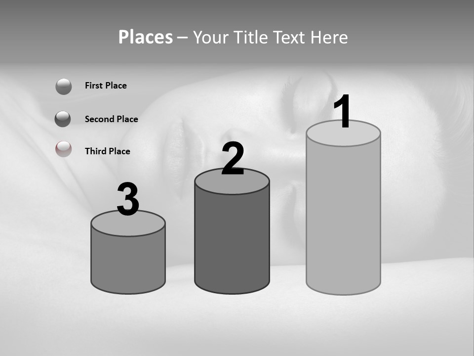 Bed Face Person PowerPoint Template