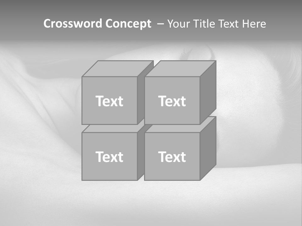 Bed Face Person PowerPoint Template