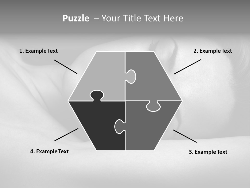Bed Face Person PowerPoint Template