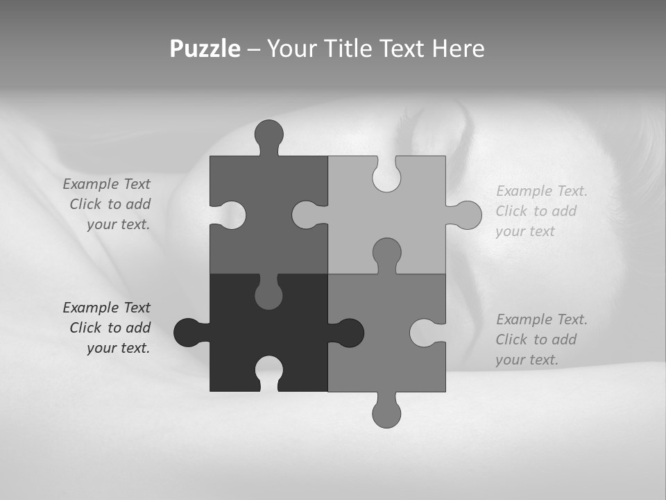 Bed Face Person PowerPoint Template