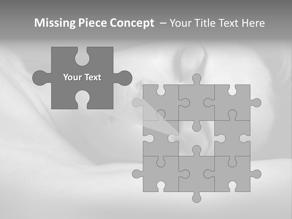 Bed Face Person PowerPoint Template