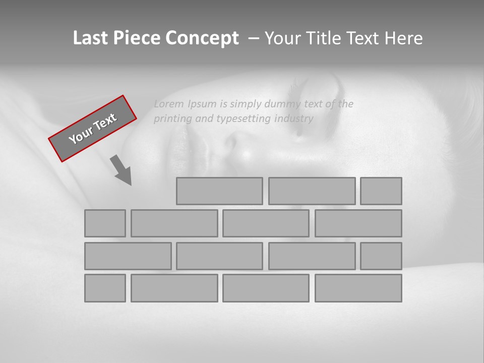 Bed Face Person PowerPoint Template