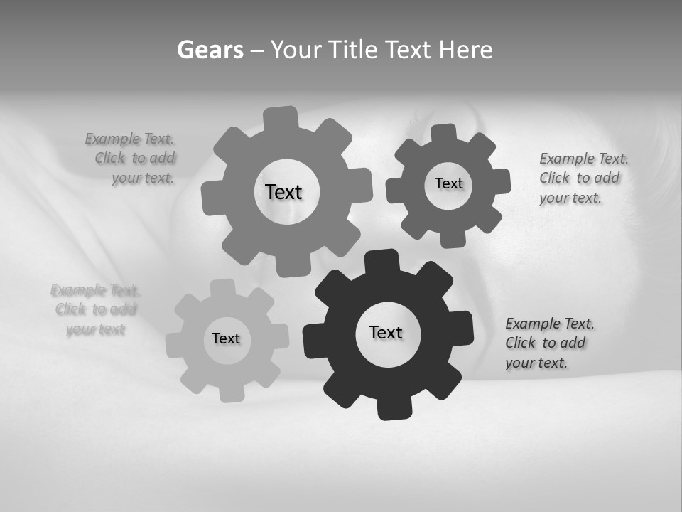 Bed Face Person PowerPoint Template