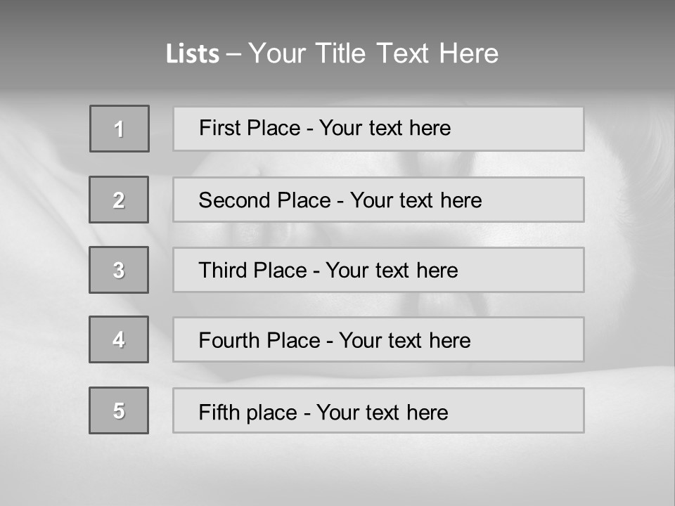 Bed Face Person PowerPoint Template
