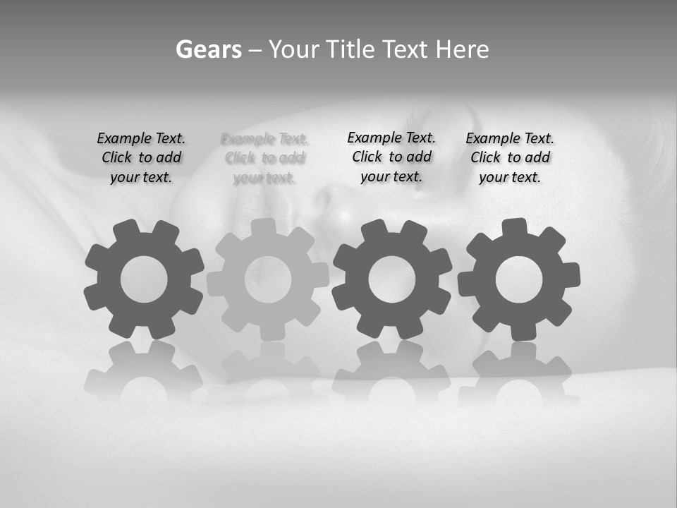 Bed Face Person PowerPoint Template