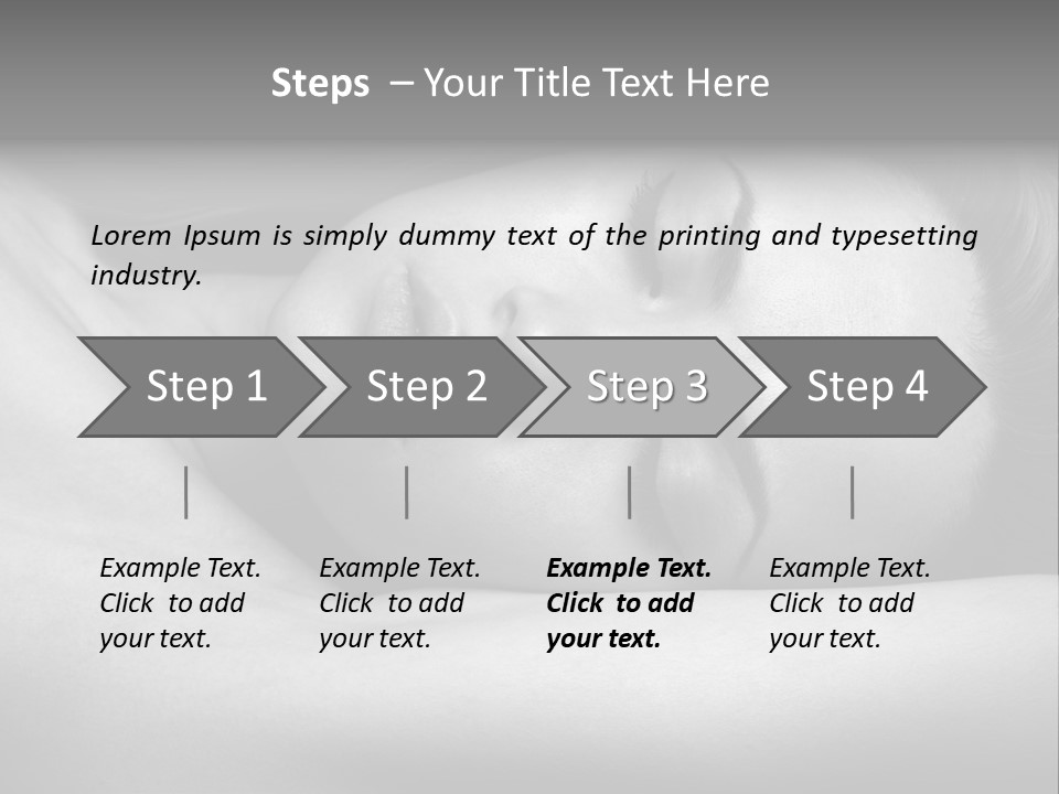 Bed Face Person PowerPoint Template
