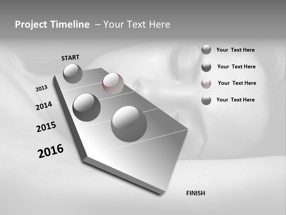 Bed Face Person PowerPoint Template