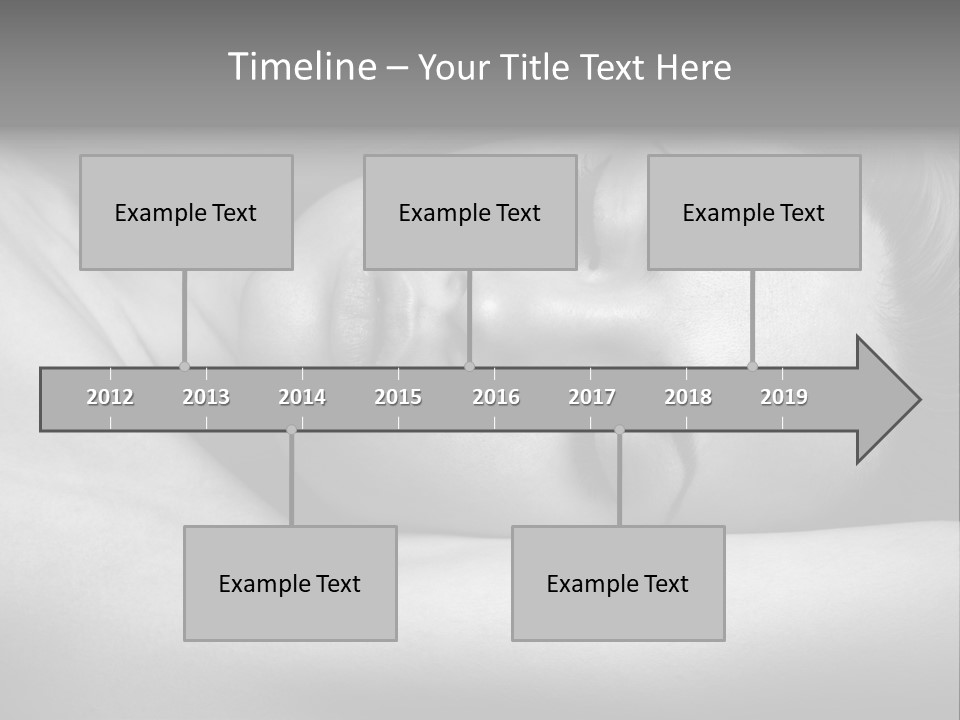 Bed Face Person PowerPoint Template