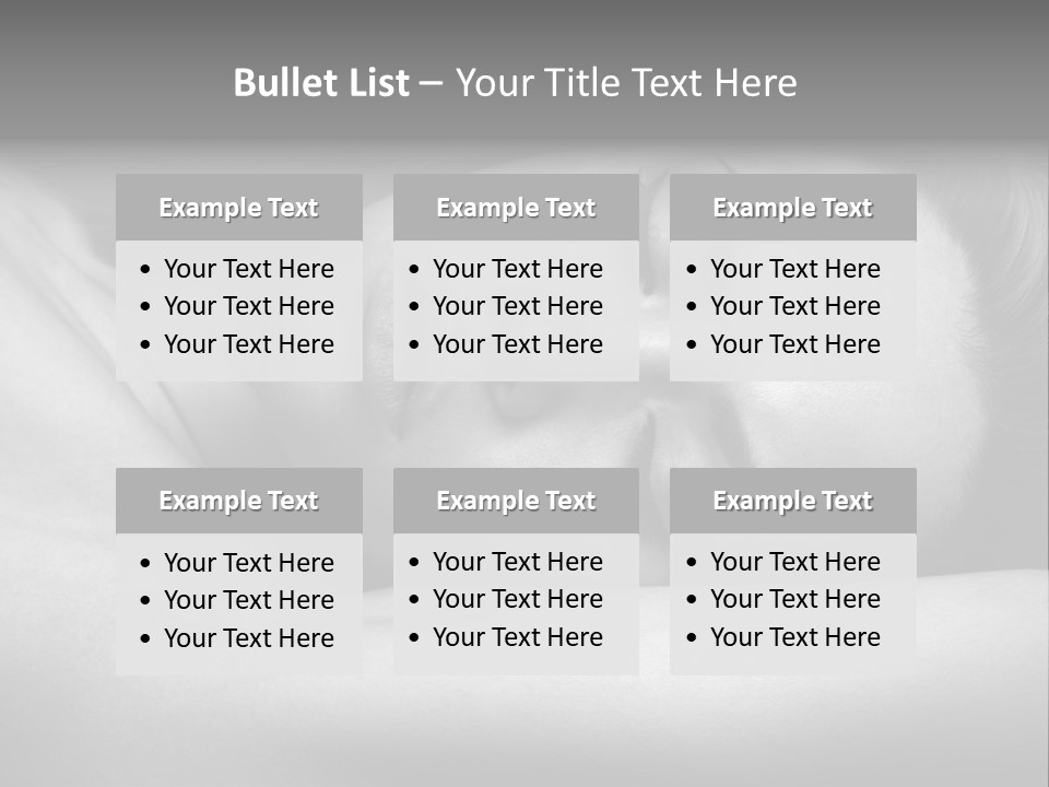 Bed Face Person PowerPoint Template