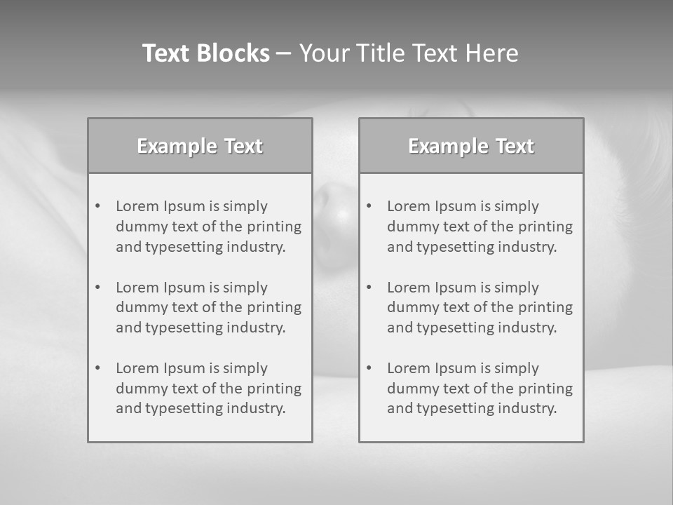 Bed Face Person PowerPoint Template