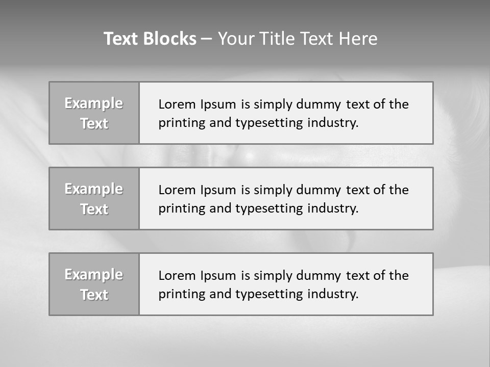 Bed Face Person PowerPoint Template