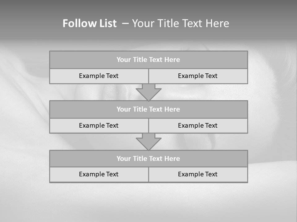 Bed Face Person PowerPoint Template