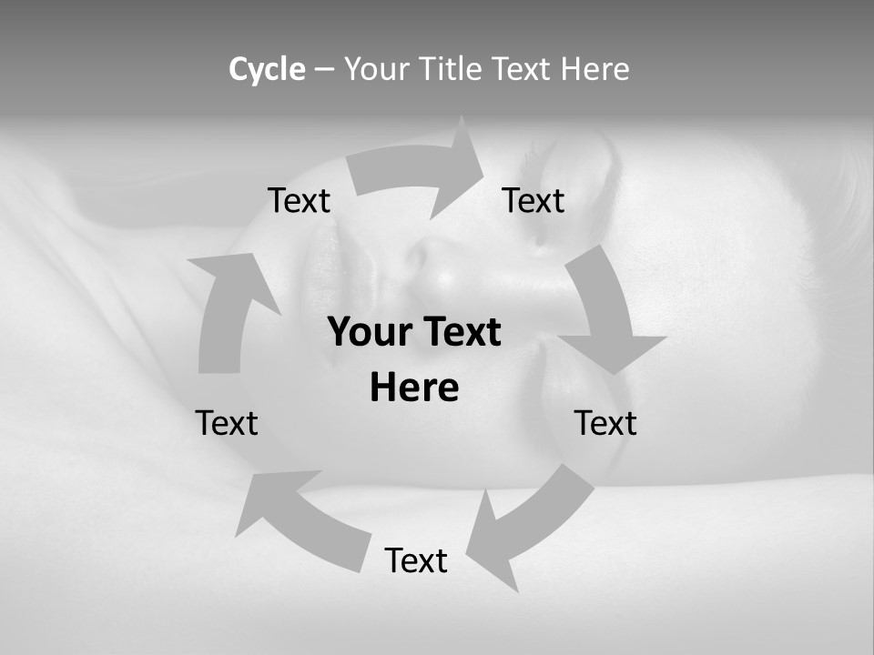 Bed Face Person PowerPoint Template
