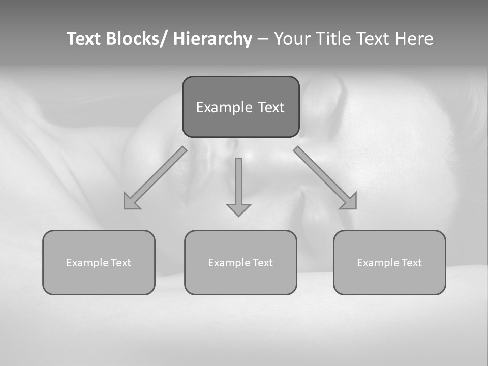 Bed Face Person PowerPoint Template