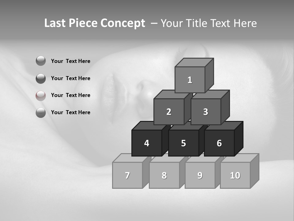 Bed Face Person PowerPoint Template