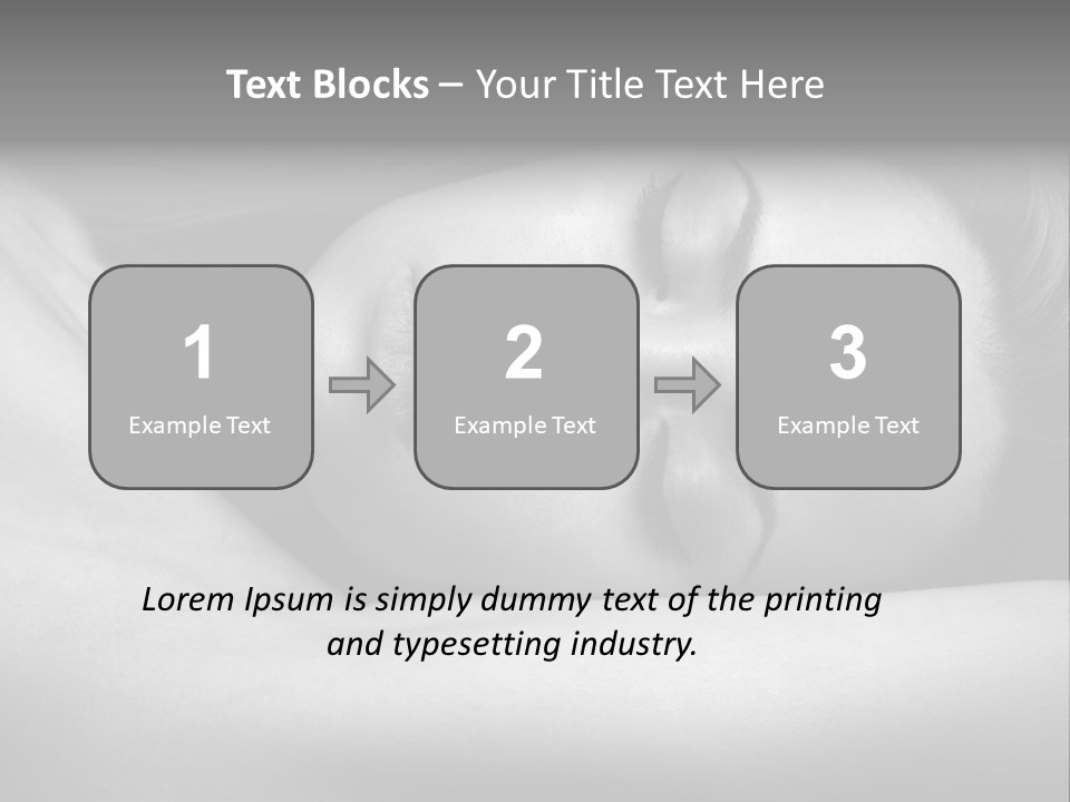 Bed Face Person PowerPoint Template