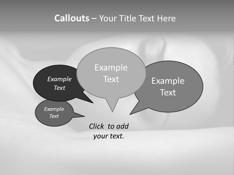 Bed Face Person PowerPoint Template