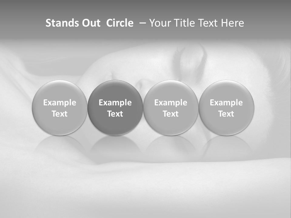 Bed Face Person PowerPoint Template