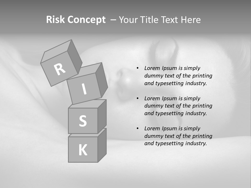 Bed Face Person PowerPoint Template