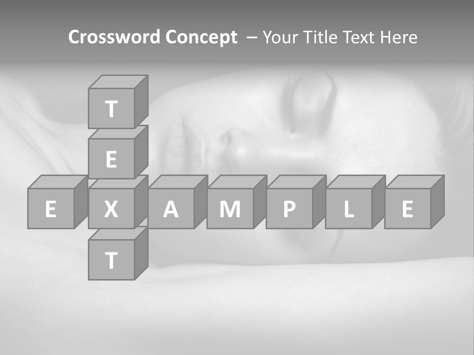 Bed Face Person PowerPoint Template