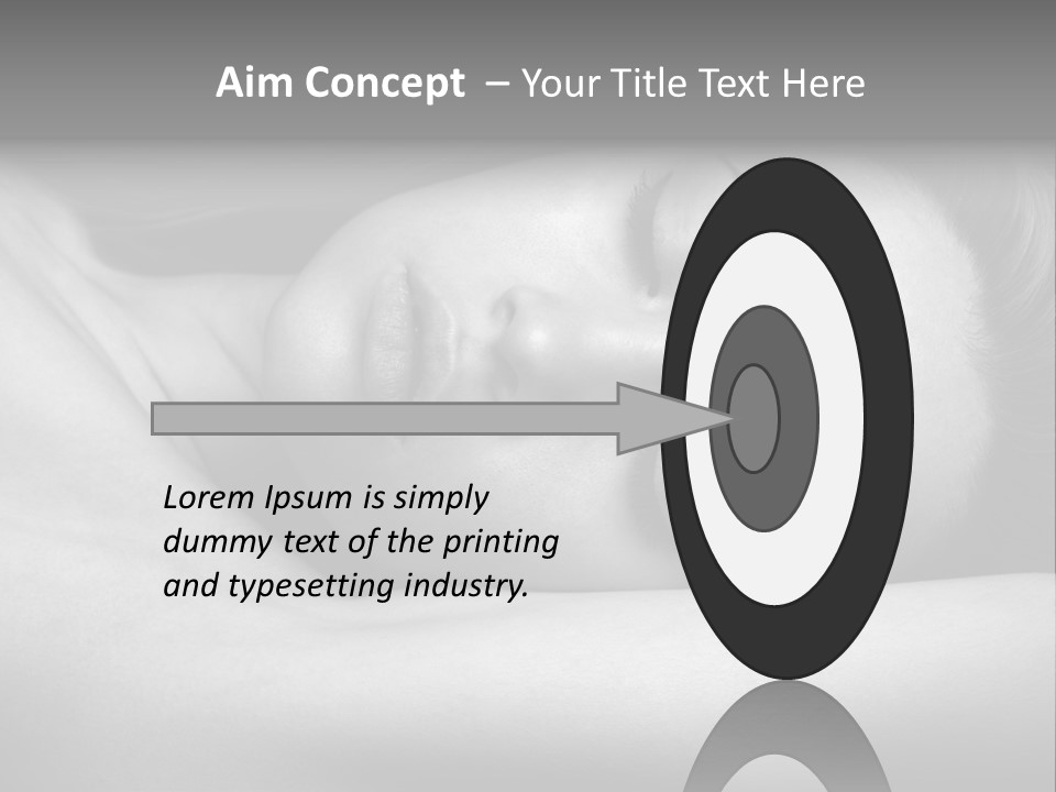 Bed Face Person PowerPoint Template