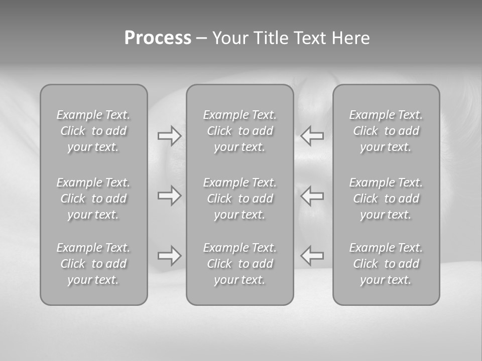 Bed Face Person PowerPoint Template