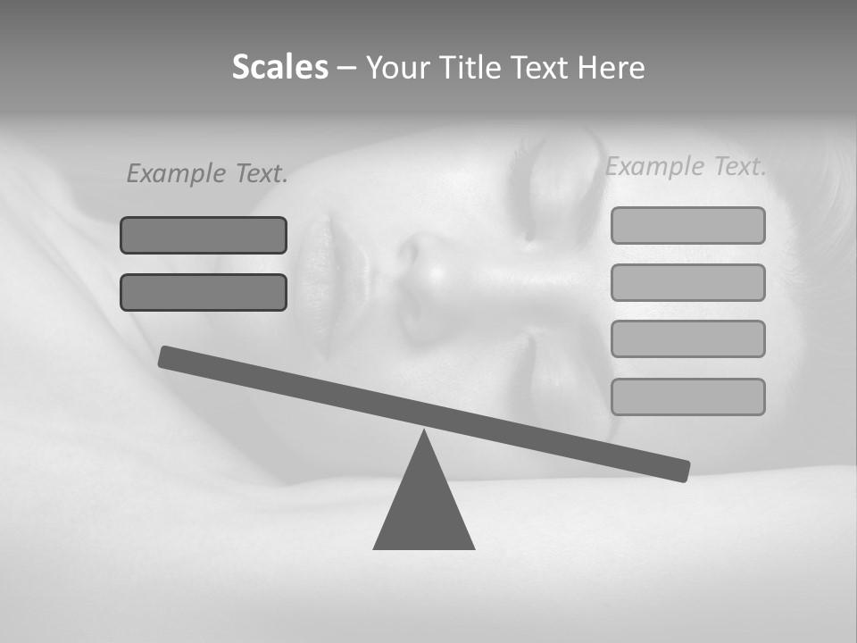 Bed Face Person PowerPoint Template