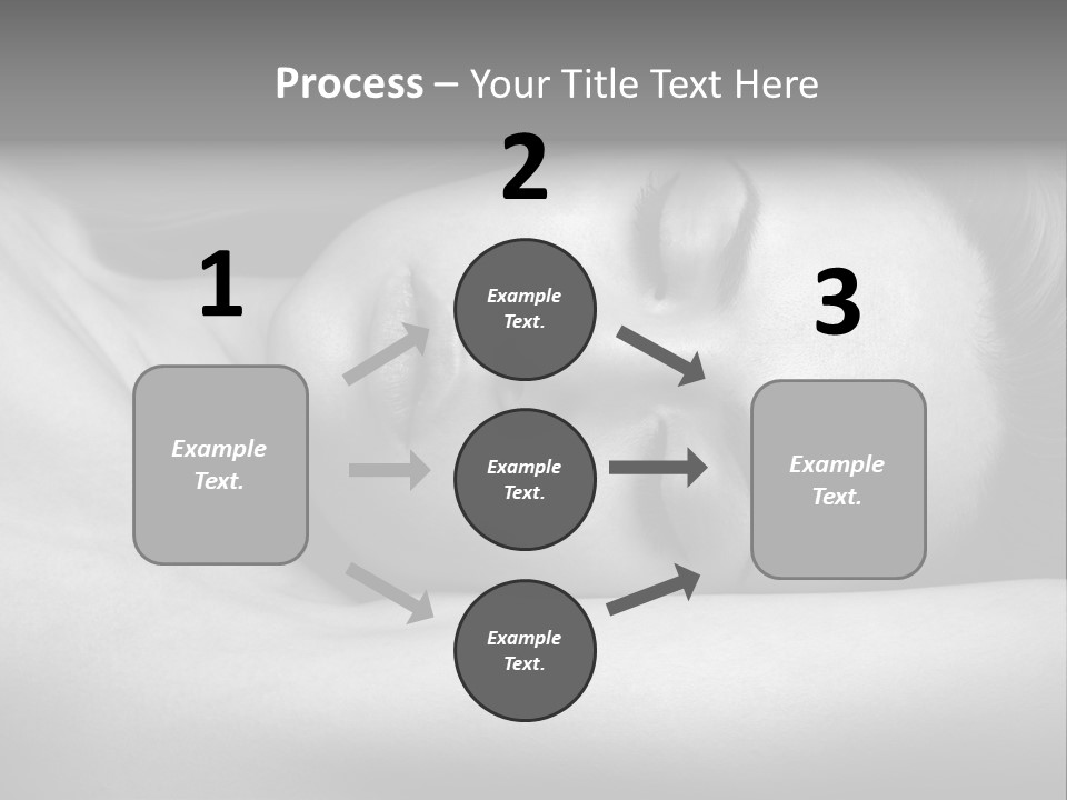 Bed Face Person PowerPoint Template