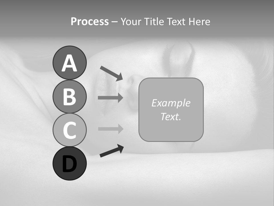 Bed Face Person PowerPoint Template