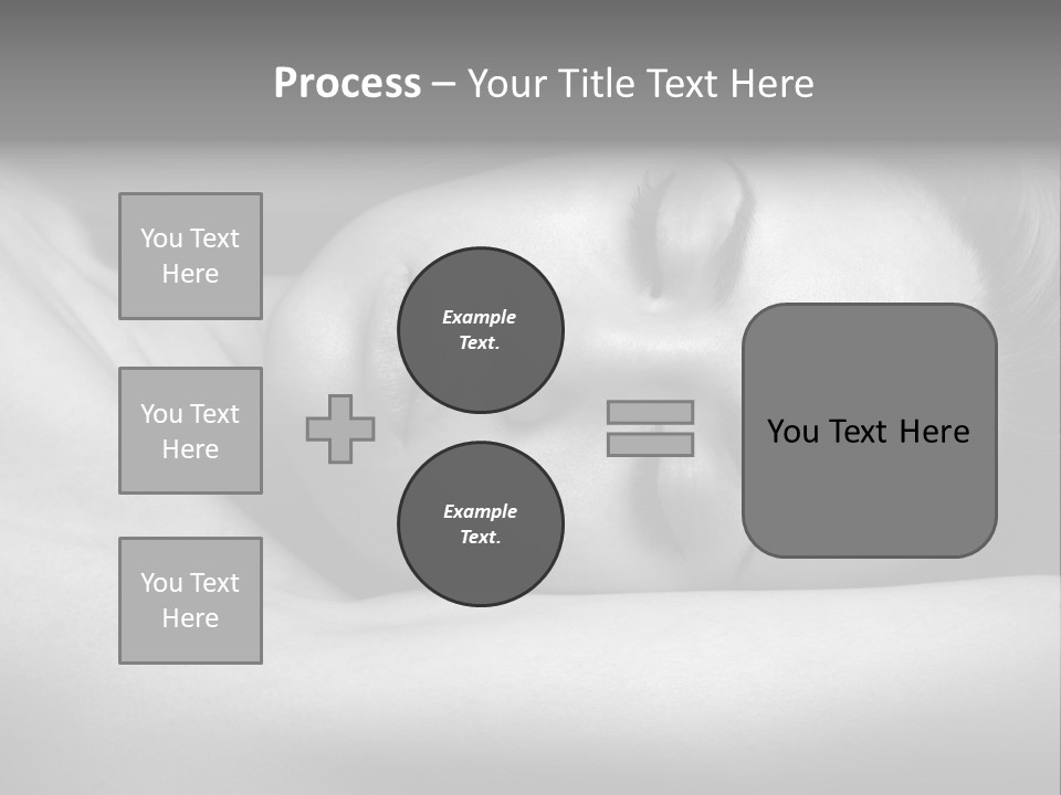 Bed Face Person PowerPoint Template
