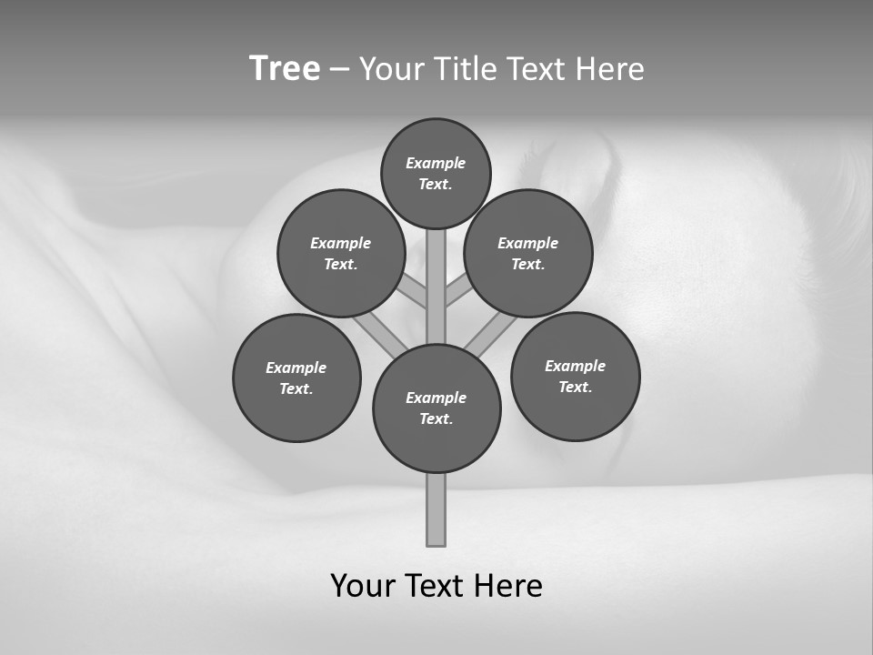 Bed Face Person PowerPoint Template