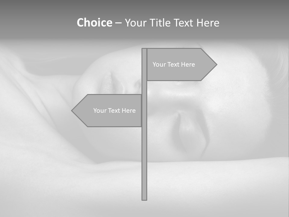 Bed Face Person PowerPoint Template