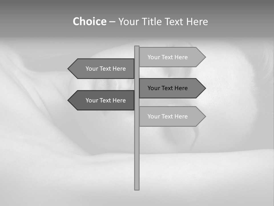 Bed Face Person PowerPoint Template