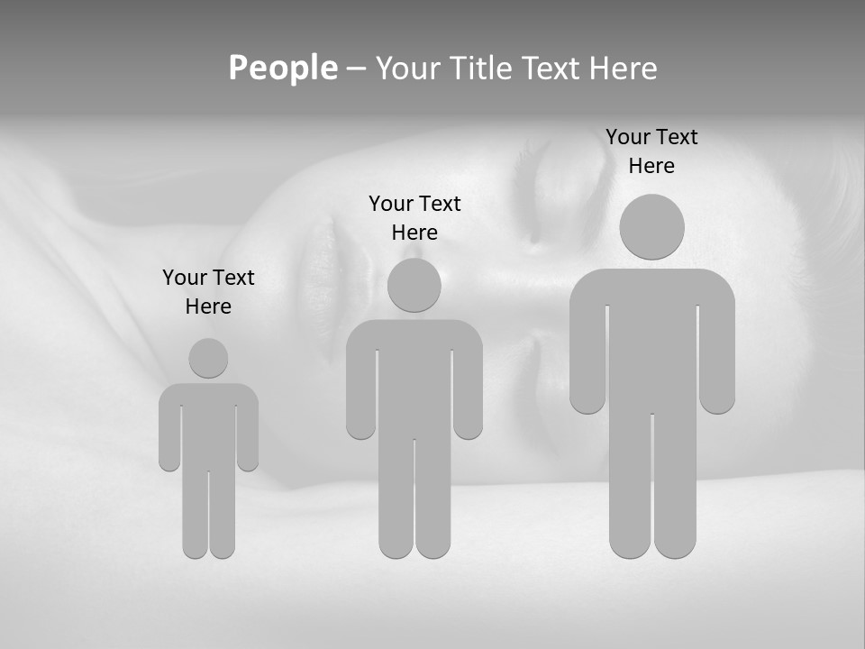 Bed Face Person PowerPoint Template