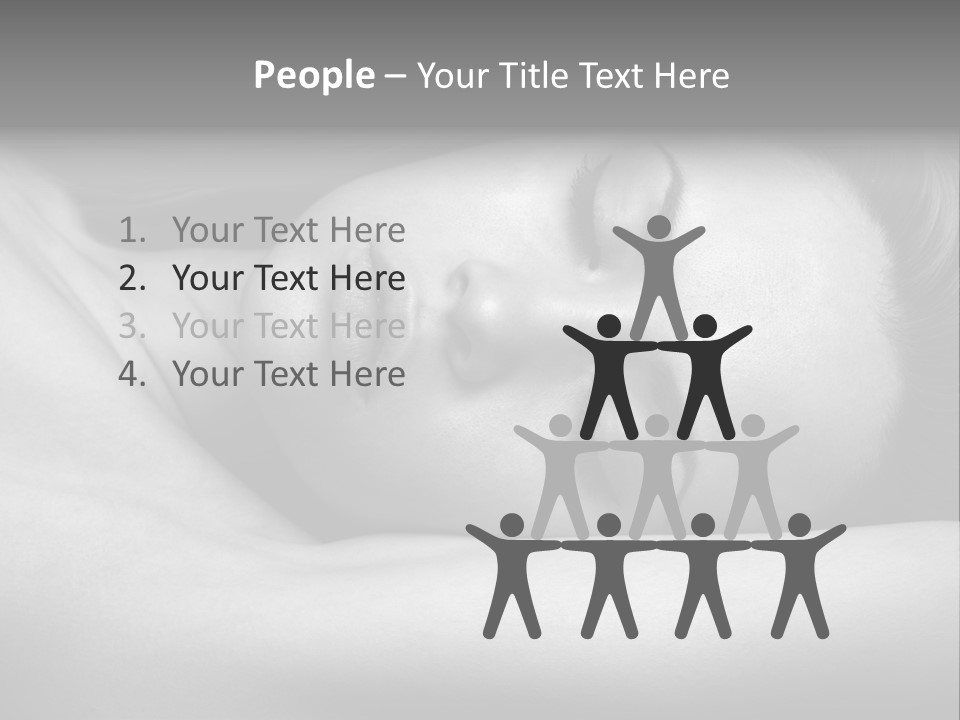 Bed Face Person PowerPoint Template