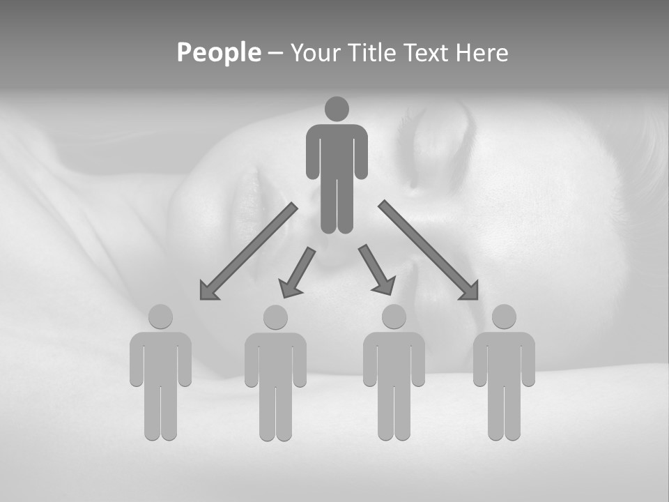 Bed Face Person PowerPoint Template