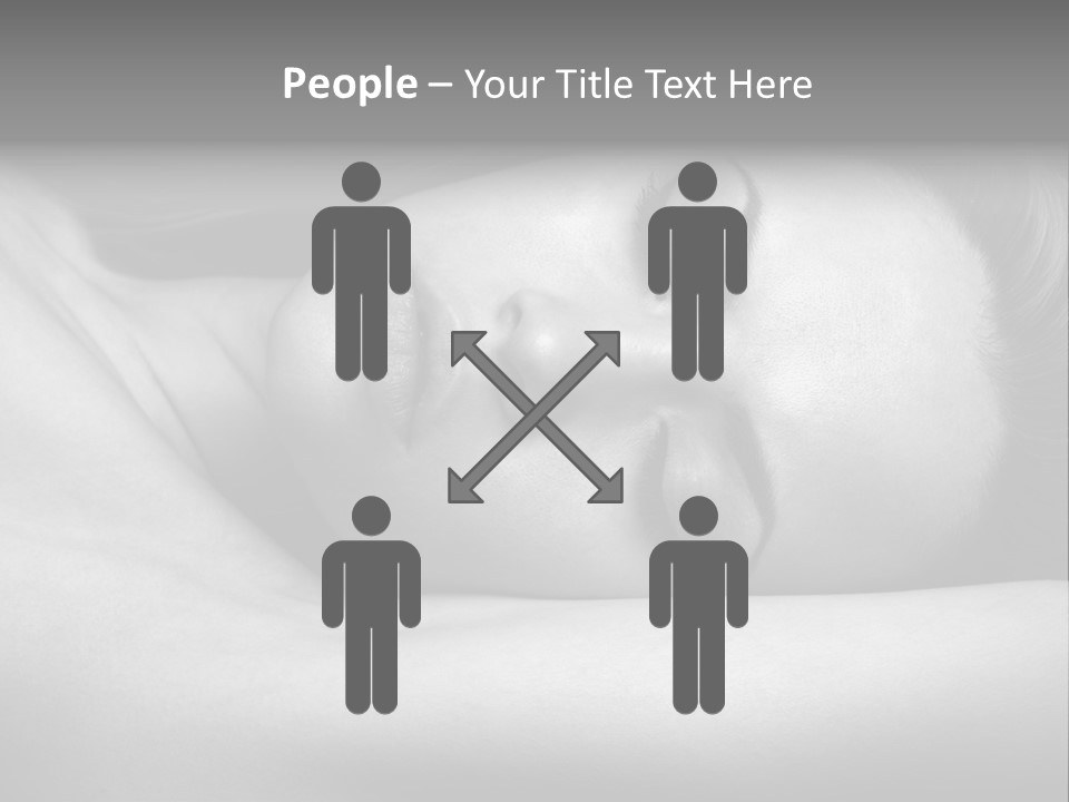 Bed Face Person PowerPoint Template