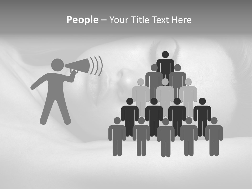 Bed Face Person PowerPoint Template