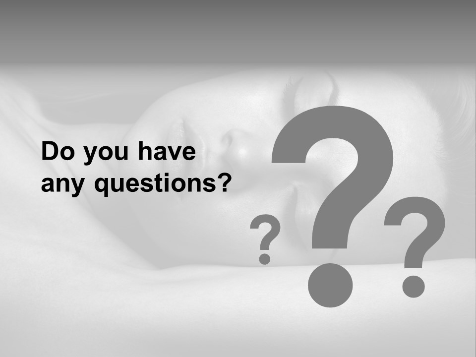 Bed Face Person PowerPoint Template