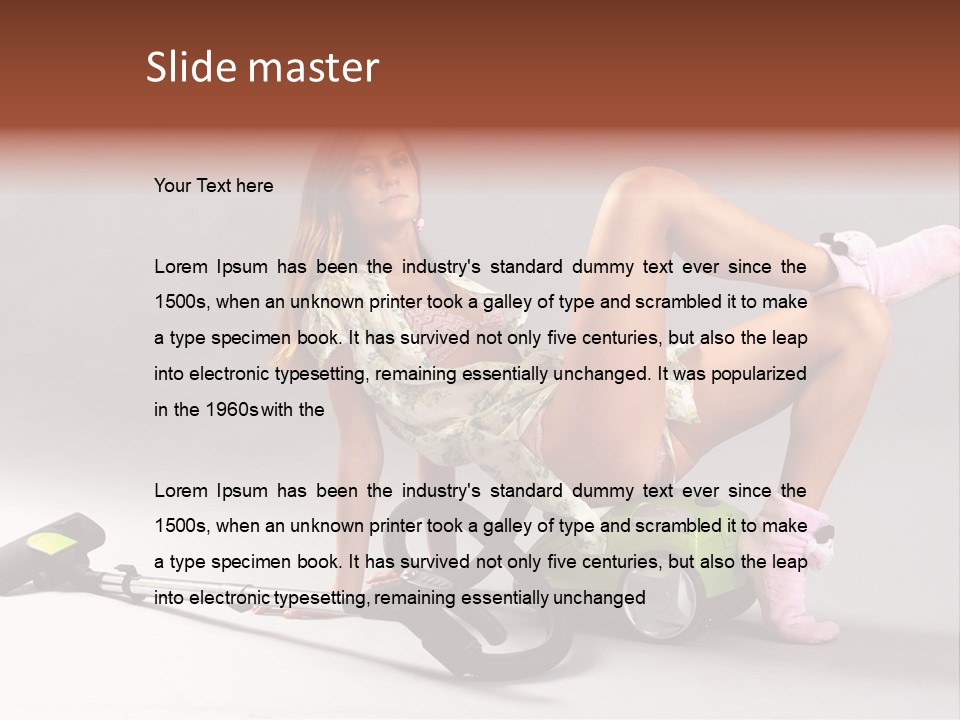 Rest Brunette Sit PowerPoint Template